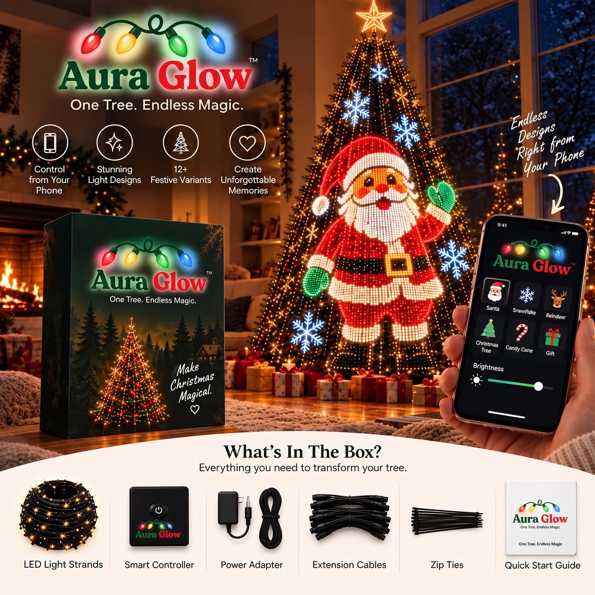 AuraGlow Smart Tree Lights